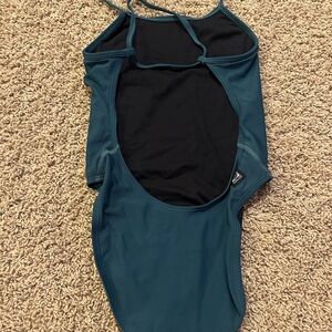 Training Women’s Teal One-Piece Swimsuit with Black Lining